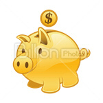 Сlipart piggy bank money box money-box pig coin bank vector icon cut out BillionPhotos