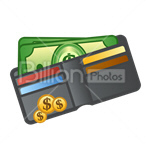 Сlipart Wallet Change Purse Purse Pouch Cash Register vector icon cut out BillionPhotos