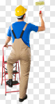Сlipart adult wall painting painter handyman photo cut out BillionPhotos