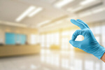Сlipart glove latex blue medical hand   BillionPhotos
