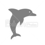 Сlipart Dolphin Fish Sign Sea Animal vector icon cut out BillionPhotos