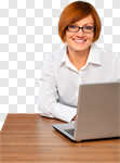 Сlipart Women Computer Laptop Business Glasses photo cut out BillionPhotos