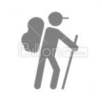 Сlipart Hiker Camping Hiking Activity Person vector icon cut out BillionPhotos