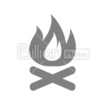 Сlipart Fire Bonfire Camping vector icon cut out BillionPhotos