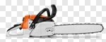 Сlipart Chainsaw Isolated Gardening Equipment Orange Work Tool photo cut out BillionPhotos