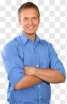 Сlipart Men Portrait Smiling Isolated Young Adult photo cut out BillionPhotos
