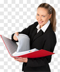 Сlipart Women Business File Document Ring Binder photo cut out BillionPhotos