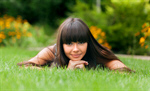 Сlipart Women Beauty Beautiful Smiling Grass photo  BillionPhotos