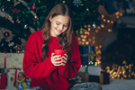 Сlipart christmas woman coffee relax enjoy photo  BillionPhotos