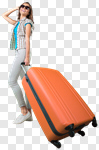 Сlipart tourist holiday girl tourism bag photo cut out BillionPhotos