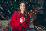 Сlipart christmas woman coffee relax enjoy photo  BillionPhotos