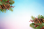 Сlipart Christmas Wreath Pine Cone Frame Holiday   BillionPhotos