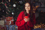 Сlipart christmas woman coffee relax enjoy photo  BillionPhotos
