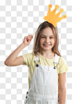 Сlipart girl background child paper crown photo cut out BillionPhotos