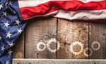 Сlipart American Flag on table with gear day memorial background patriotic   BillionPhotos