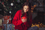 Сlipart christmas woman coffee relax enjoy photo  BillionPhotos