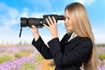 Сlipart Hand-Held Telescope Searching Women Finding Discovery   BillionPhotos
