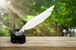 Сlipart Quill pen with inkwell pen feather old poem   BillionPhotos