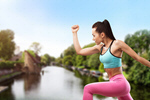 Сlipart jogging running girl track park   BillionPhotos