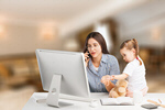 Сlipart mom work busy home woman   BillionPhotos