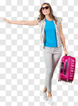Сlipart tourist holiday girl tourism bag photo cut out BillionPhotos