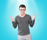 Сlipart amazed arms attractive businessman carefree   BillionPhotos