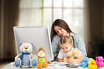 Сlipart mom work busy home woman   BillionPhotos