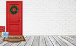 Сlipart christmas door background boots branches   BillionPhotos