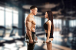 Сlipart trainer fit gym training couple   BillionPhotos