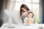 Сlipart mom work busy home woman   BillionPhotos