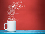 Сlipart tea mug red cup background   BillionPhotos
