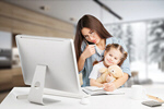 Сlipart mom work busy home woman   BillionPhotos