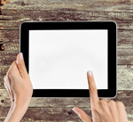 Сlipart mockup tablet screen blank cafe   BillionPhotos