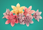 Сlipart origami flower paper art isolated   BillionPhotos