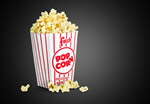 Сlipart flying popcorn film background black   BillionPhotos