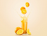 Сlipart glass juice flying splash art   BillionPhotos