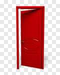 Сlipart Door Open Red Entrance Doorway 3d cut out BillionPhotos