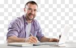 Сlipart happy man laptop business work photo cut out BillionPhotos