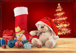 Сlipart Christmas Stocking Christmas Sock Teddy Bear Gift   BillionPhotos