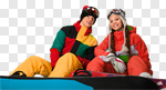 Сlipart Snowboarding Snowboard Winter Fun Heterosexual Couple photo cut out BillionPhotos