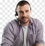 Сlipart call center man business people photo cut out BillionPhotos