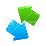 Сlipart Arrow Arrow Sign Up Upward Down vector icon cut out BillionPhotos