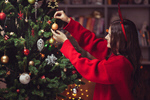 Сlipart Little girl decorating kid tree decoration trimming photo  BillionPhotos