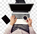 Сlipart laptop desk phone instagram hand photo cut out BillionPhotos