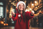 Сlipart christmas winter city girl snow   BillionPhotos
