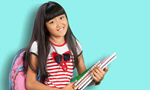 Сlipart school back kid girl background   BillionPhotos