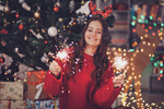 Сlipart christmas winter city girl snow photo  BillionPhotos