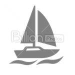 Сlipart Sailboat sailing vessel sailing boat sailing yacht sailer vector icon cut out BillionPhotos