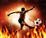 Сlipart soccer player action red fire   BillionPhotos