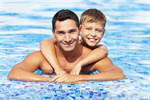 Сlipart swim pool child dad father photo  BillionPhotos